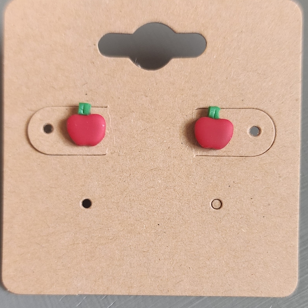 Apple Micro Stud Post Earrings 🍎